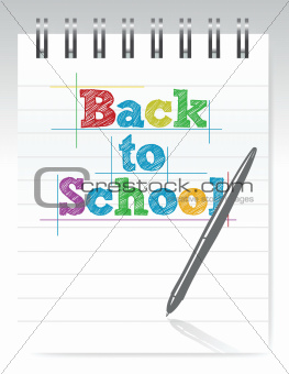 back to school and notepad