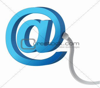 att email sign connected to a cable