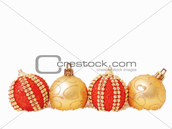 Christmas ball red and gold