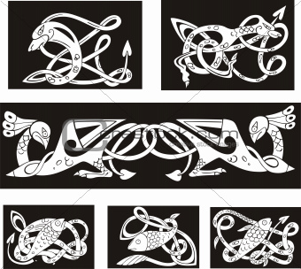 Animalistic celtic knot patterns