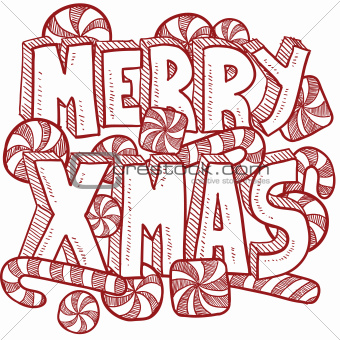 Merry Christmas message sketch