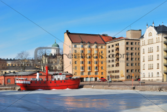 Helsinki in a sunny winter day