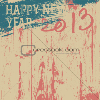 2013 New Year background retro styled. Vector, EPS8.