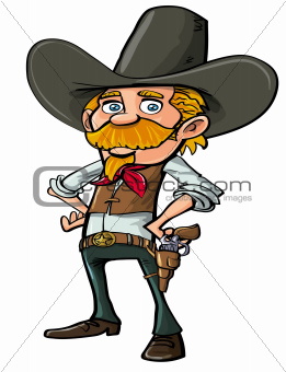 Carton cowboy with goatee