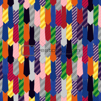 Rainbow tie seamless pattern