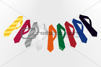 A collection of colorful patterned ties