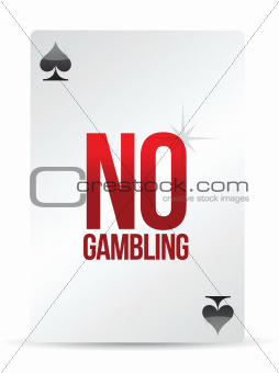 no gambling playing card