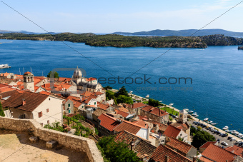 Panoramic View of Sibenik and Saint James Cathedral from Above, 