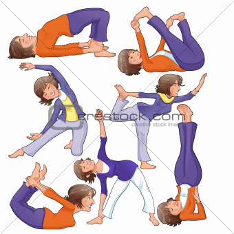 Yoga Positions. 