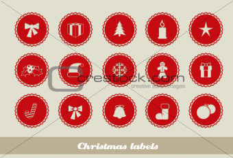 Abstract Christmas labels