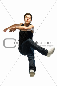 Young man jump