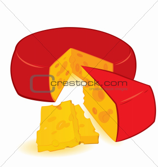 Cheese wheel vector