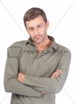 Handsome man isolated on white