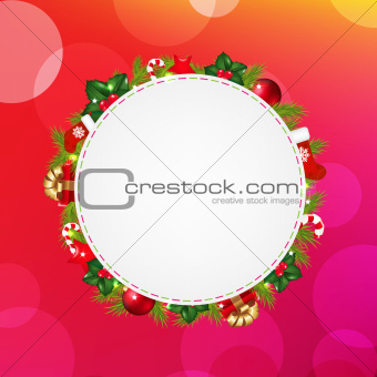 Blank Gift Tag With Pink Bokeh Background