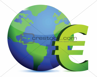 euro currency around the globe