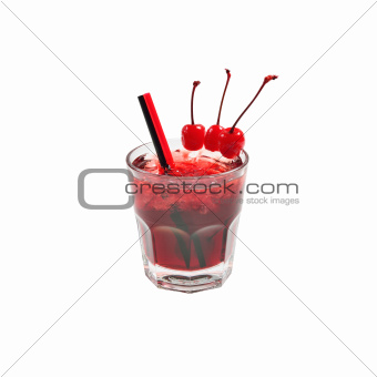 Red cocktail Manhattan