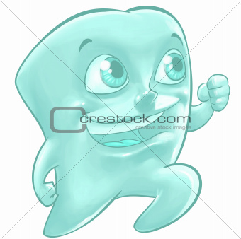 Illustration of a happy tooth