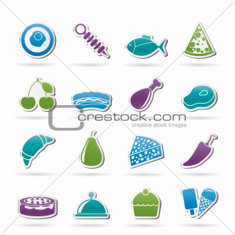 Different kind of food icons