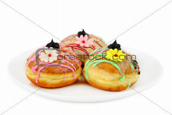 Sufganiyot - donuts with flowers