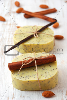 Olive soap with ingredients