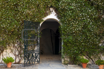 charming entrance to Spanish house