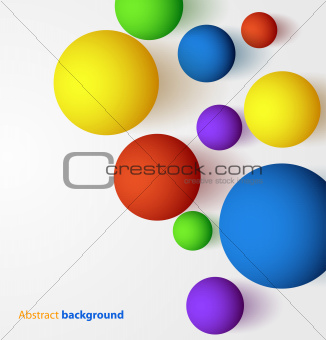 Abstract 3D colorful spheric background