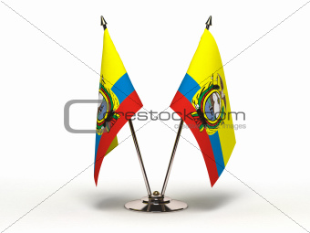 Miniature Flag of Equador (Isolated)