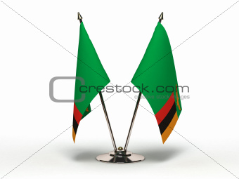 Miniature Flag of Zambia (Isolated)