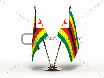 Miniature Flag of Zimbabwe (Isolated)