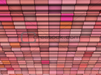 3d render abstract multiple pink tiled backdrop