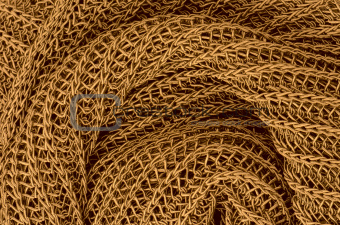 close up golden knitted pullover background