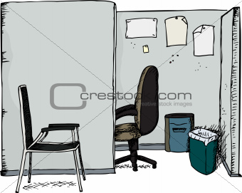 Office Cubicle with Chairs