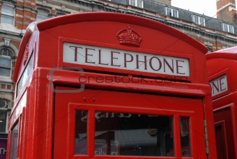 English Telephone booth detail