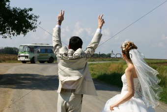 After wedding hitchhiking