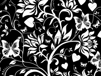 Abstract background of vector floral design