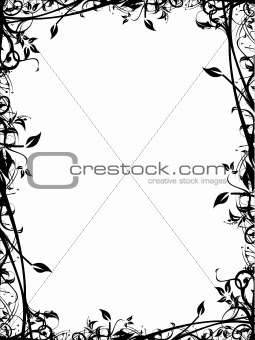 Abstract vector floral frame