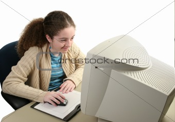 Girl Using Graphic Mouse