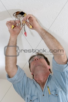 Electrician Pulling Wire