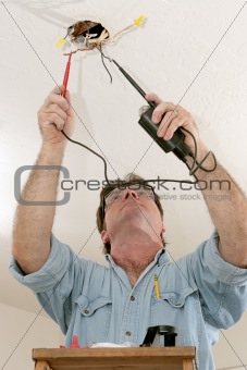 Electrician Testing Voltage