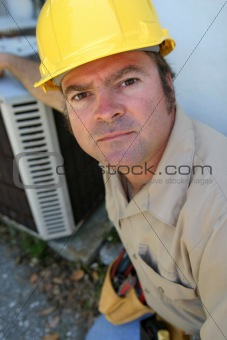 Serious Looking AC Tech