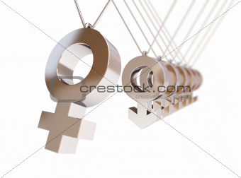 newton's cradle symbol women 