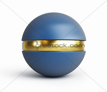 plastic ball with a gold insert
