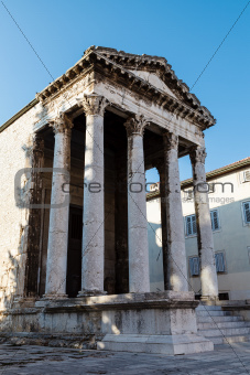 Ancient Roman Temple of Augustus in Pula, Istria, Croatia