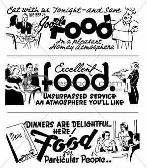 Vector Retro Diner Advertising Graphics