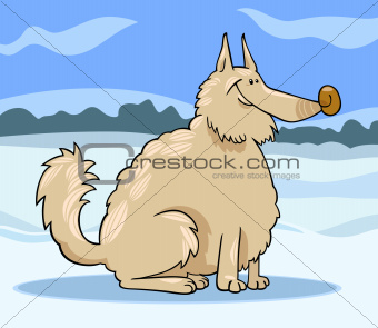 eskimo dog cartoon illustration