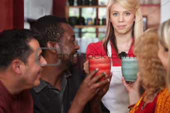 Hostess Bringing Drinks