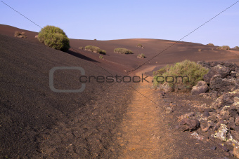 Path across volcanic park