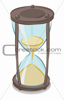 Vector illustration of hourglass 
