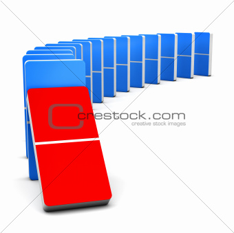 Red and Blue Domino