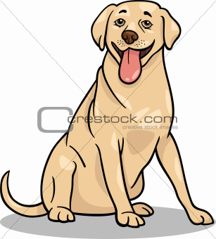 labrador retriever dog cartoon illustration
